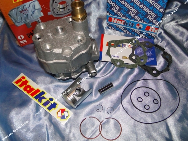 montage kit 50cc 39,86mm italkit sport bi segment aluminium avec culasse derbi euro 1 et 2