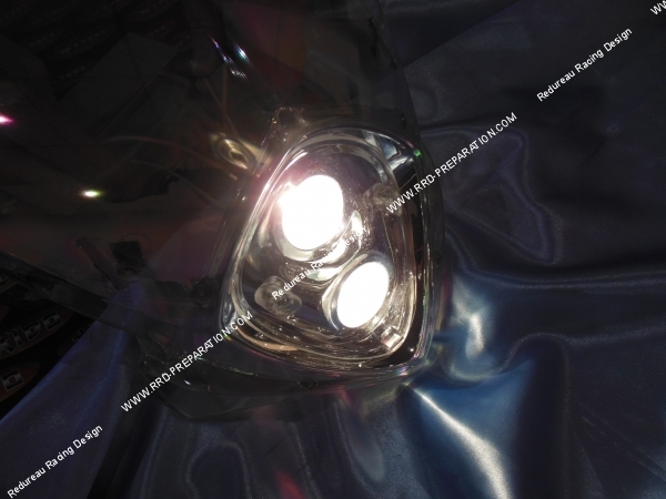 zoom Tête de fourche AIDO DUKE pour moto, mob... Lazer transparente