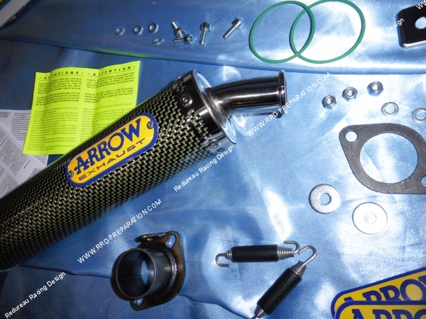 sortie silencieux kevlar arrow rs 125cc