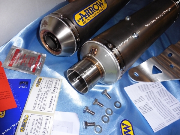 silencieux arrow ducati 800 1000 S4R titane homologation