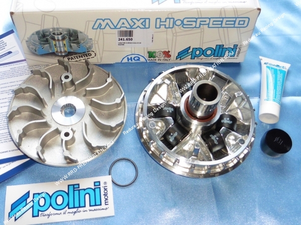 Photo du variateur polini pour maxiscooter honda sh et forza, livré avec galets, poids