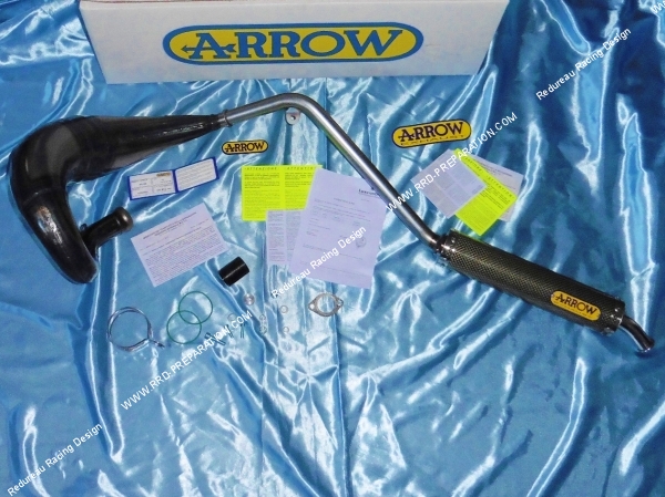 Photo de la ligne complète d'échappement de la marque arrow pour les motos et mécaboite aprilia mx 125