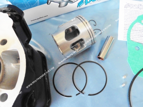 Photo du piston du kit 154cc polini pour moteur 125 rotax 127 sur aprilia af1 etx classic tuareg 2 temps