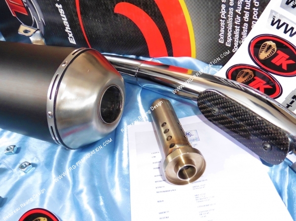 Photo de l'échappement tk turbokit pour moto roadwin et doadsport 125cc