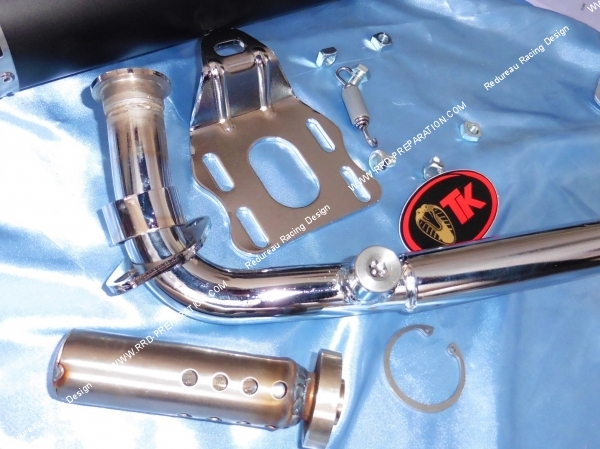 Photo de la platine de fixation de l'échappement  tk turbokit pour moto roadwin et doadsport 125cc