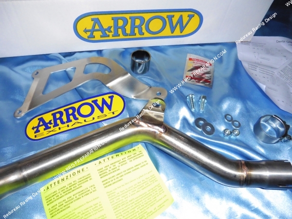 Photo du raccord de silencieux d’échappement ARROW pour DERBI GPR 125cc 4T a partir de 2010
