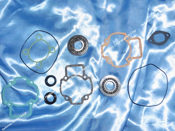 Photo du kit de roulement complet pour scooter PIAGGIO / GILERA Liquide (NRG, RUNNER...) joints spy et roulement de vilebrequin 