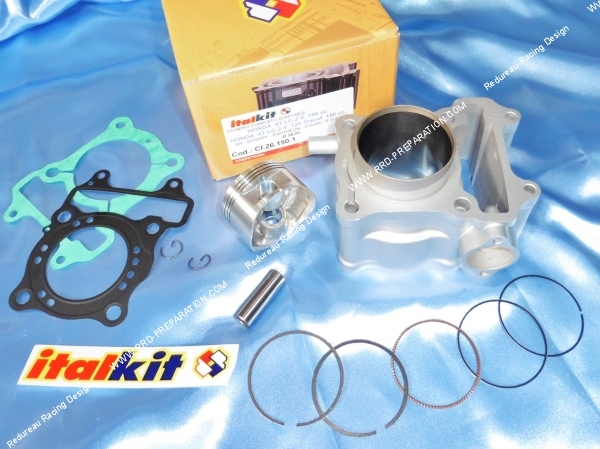 Photo du kit 150cc ITALKIT Ø58mm aluminium pour scooter, et maxi scooter HONDA SH, DYLAN, PANTHEON, KEEWAY LOGIK, OUTLOOK