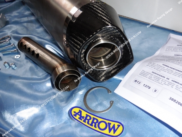 Photo du silencieux d'échappement embout carbone ARROW INDY RACE pour moto HONDA CBR 600 RR de 2007 à 2012