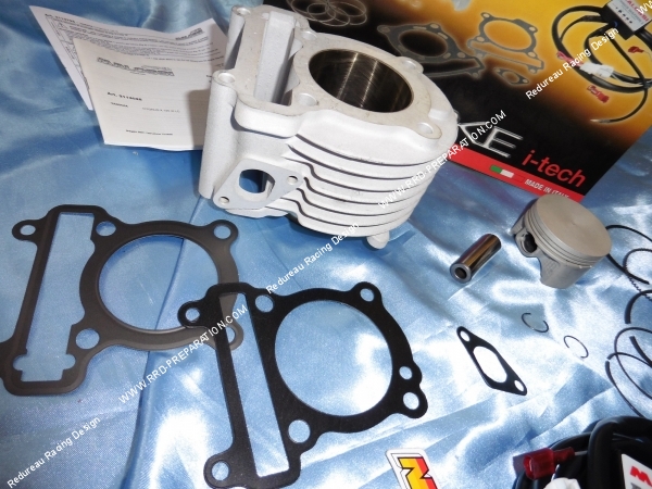 Photo du pack joint et cylindre 170cc  MALOSSI Ø58mm + boitier électronique calculateur pour YAMAHA CYGNUS X, BW'S et X OVER 125cc
