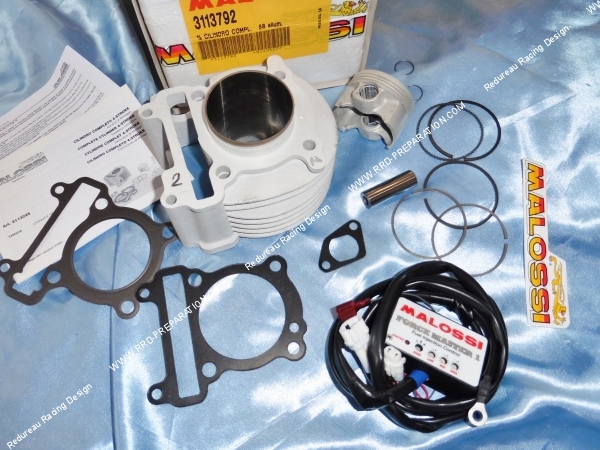 Photo du kit 170cc MALOSSI  avec pack joint, piston oitier électronique calculateur pour YAMAHA CYGNUS X, BW'S et X OVER 125cc