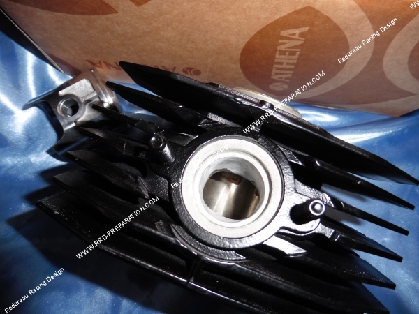 Photo de la preparation du kit ATHENA 115cc Ø57mm ATHENA RACING pour moto HONDA MB 80, MT 80 et MTX 80 avec retouche a l'échappement