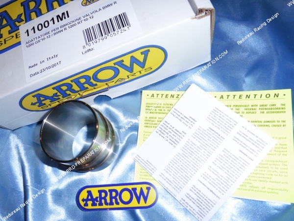 Photo du raccord ARROW pour supprimer la valve  d'échappement BMW R 1200 GS / R 1200 Adventure, ... de 2010 à 2012