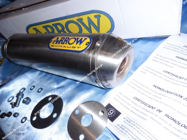 Photo du silencieux  ARROW RACING TITANE pour APRILIA RS 125cc de 2007 à 2014 (moteur rotax 2 temps)