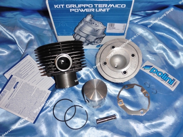 Photo du kit  haut moteur 177cc Ø63mm avec culasse POLINI fonte scooter VESPA PX, TS 125 150cc 2 temps