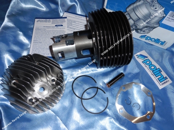 Photo du kit  haut moteur 177cc Ø63mm avec culasse POLINI fonte scooter VESPA PX, TS 125 150cc 2 temps