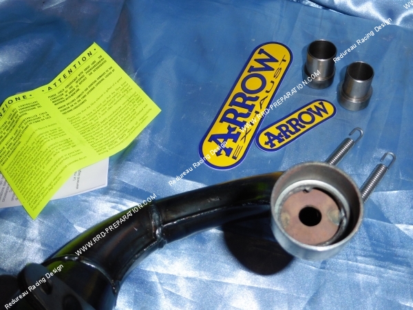Photo du corps de silencieux passage haut ARROW Titane All-Road avec tube de fuite pour APRILIA MX 50cc de 2002 à 2005
