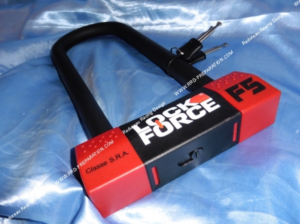 Photo de l'antivol bloque disque en U LOCK FORCE F5 type cadenas, classe S.R.A