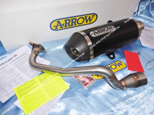 Photo de la ligne d'échappement complète ARROW URBAN pour maxi-scooter YAMAHA N-MAX 155cc 4 temps