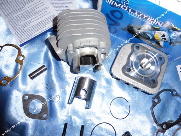Photo du kit 50cc en polini cylindre piston culasse pour scooter minarelli horizontal air