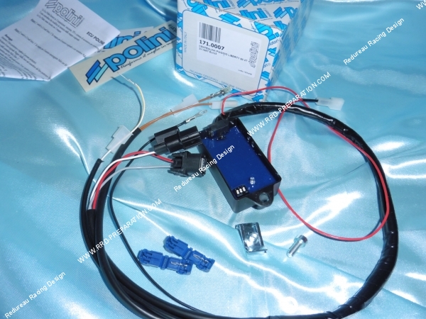 Photo du boitier de reprogrammation POLINI pour scooter PIAGGIO 50cc 4T liberty