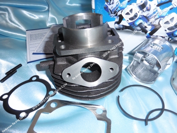 Photo du kit haut moteur Ø55mm 100cc POLINI SPORT fonte 6 transferts pour scooter VESPA 50cc 2T PK, HP, XL, SPECIAL, PIAGGIO APE