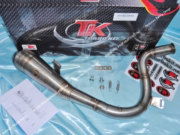 Photo de la ligne complète d'échappement TURBOKIT TK GP H3 pour KTM DUKE 125 et 200cc 4T a partir de 2016