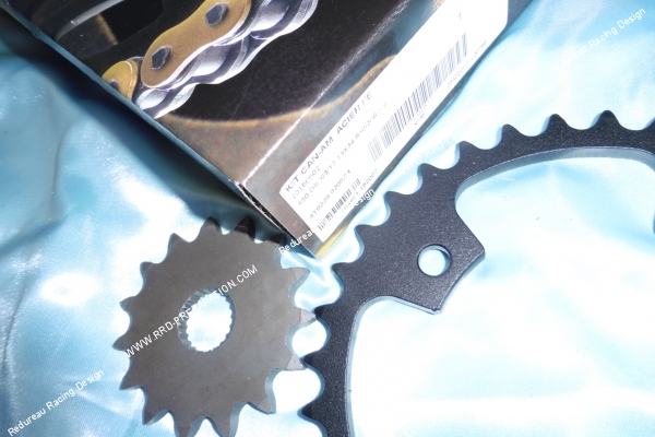 Photo de la couronne, du pignon France équipement pour QUAD BOMBARDIER DS, CAN-AM EFI 450cc