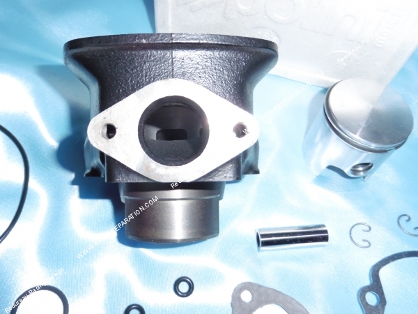 Photo du kit haut moteur 70cc cylindre, piston Ø45,8mm POLINI alu pour moto POLINI X5, XP5, XP1, MINICROSS Refroidissement liquide