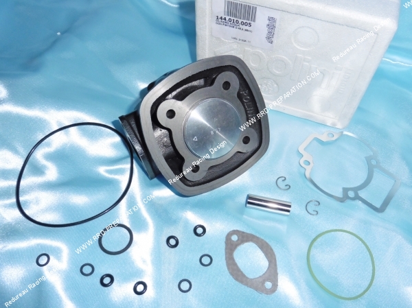 Photo du kit 70cc liquide bi segment POLINI piston Ø45,8mm POLINI alu pour moto POLINI X5, XP5, XP1, MINICROSS  Refroidissement liquide