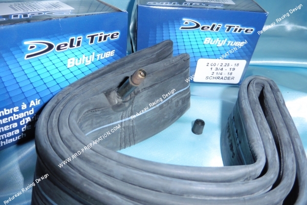Photo de la chambre a air DELI TIRE 2 1/4 18 pouces valve droite