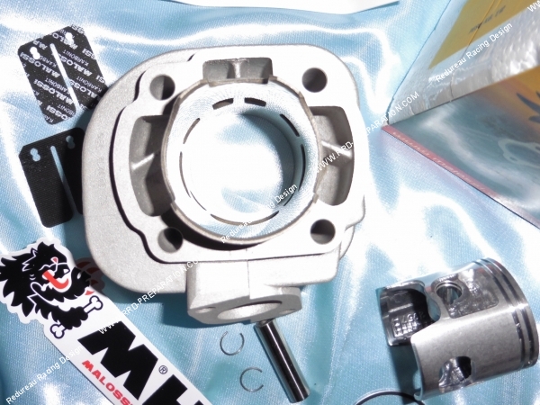 Photo des diagrammes et transferts sur le kit malossi  MHR Replica aluminium pour scooter minarelli horizontal air