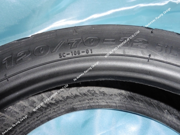 Photo du pneu deli tire SC106 TL 51L OPTIMO 120/70 12 pouces scooter