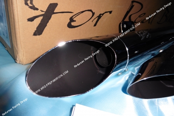 Photo de la sortie des pot d'échappement LEOVINCE SILVERTAIL K02 pour moto HYOSUNG GV AQUILA 125 et 250