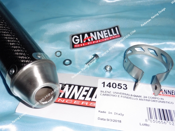 Photo du silencieux GIANNELLI en carbone universel