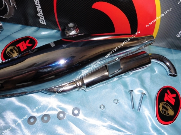 Photo du pot chromé tk turbokit pour cyclo cyclomoteur 50 MBK 51, AV10, motobecane, AV7, AV88, 40
