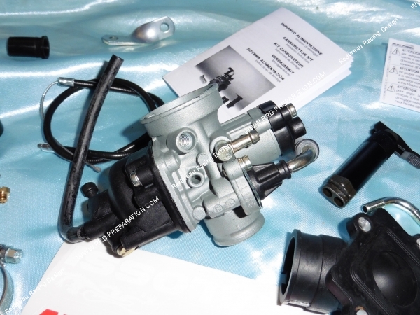 Photo du carburateur  MALOSSI PHVB Ø22mm avec pipe, cable de starter... pour scooter MBK BOOSTER, YAMAHA AEROX