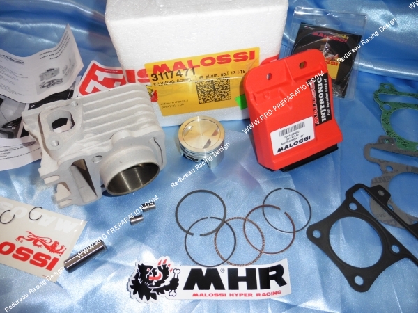 Photo du kit complet 80cc MALOSSI avec boitier reprogrammation injection sur scooter PIAGGIO LIBERTY iGet 50 ie 4T euro 3 / 4, VESPA 2016 - 2018