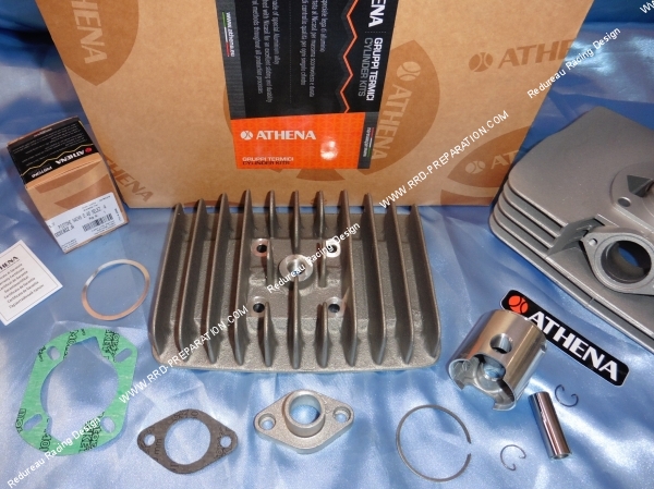Photo du cylindre piston culasse 80cc Ø48mm ATHENA RACING aluminium pour Sachs CORSA LUNGA 50 axe de 14mm
