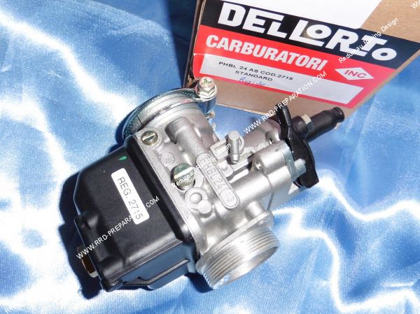 Photo du carburateur DELLORTO PHBL 24 AS sans graissage separé, starter à levier, rigide