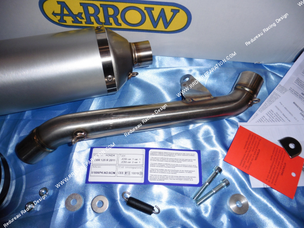 Photo du silencieux de pot d'échappement ARROW pour moto Honda CBR 125 R 2011/2016
