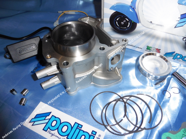 Photo du kit 172cc POLINI Ø61mm, cylindre / piston, boitier calculateur PIAGGIO MEDLEY et VESPA GTS... 125 et 150cc 4T