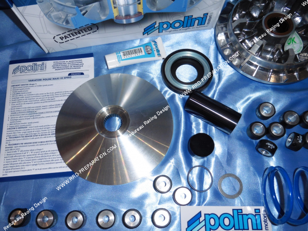 Photo du pack complet POLINI variation pour maxi scooter YAMAHA T-MAX 530cc