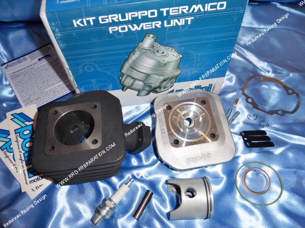 Photo du kit complet cylindre, piston joint 70cc POLINI fonte pour scooter PEUGEOT buxy, tkr, speedfight