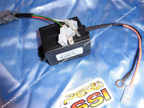 Photo des connectiques du boitier CDI MALOSSI TC UNIT K15 pour scooter PIAGGIO / GILERA Air et Liquide (Nrg, Zip, Runner...)