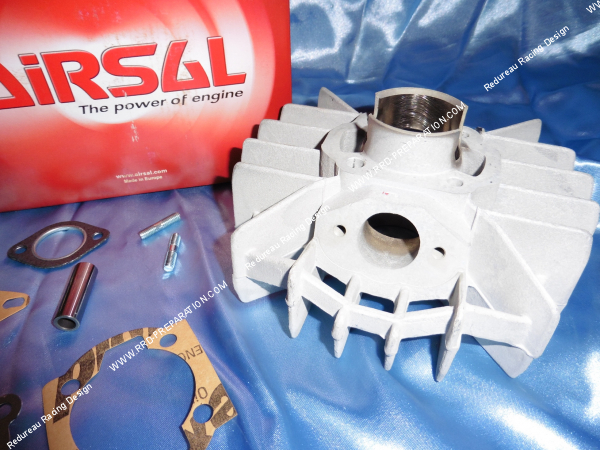 Photo du cylindre piston culasse segment 5cc Ø44mm AIRSAL en aluminium pour TOMOS A55, Arrow, Streetmate, Revival