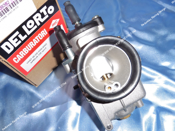 Photo du carburateur DELLORTO VHST 28 CD racing souple starter à câble avec graissage séparé et dépression