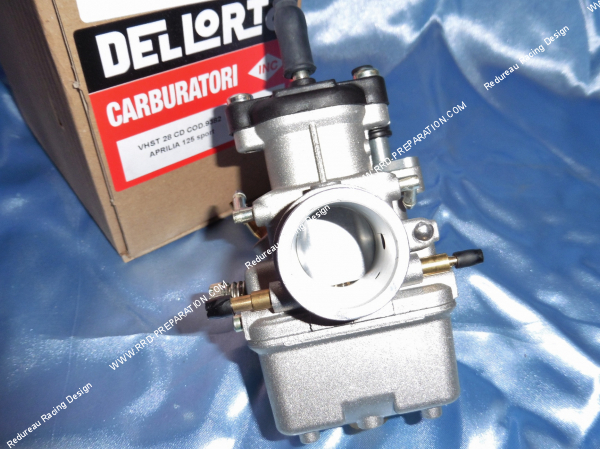 Photo du carbu DELLORTO VHST 28 CD racing souple starter à câble avec graissage séparé et dépression
