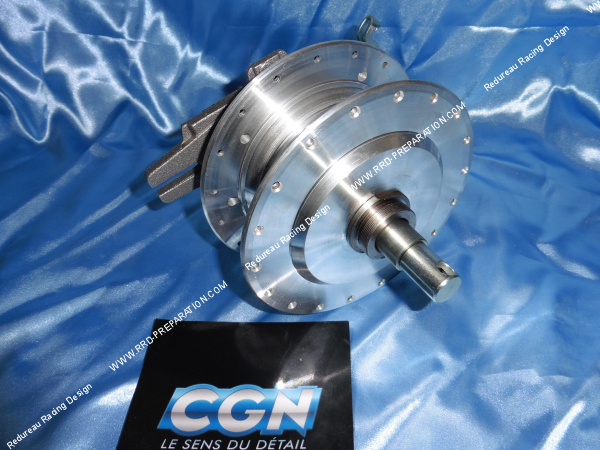 Photo du moyeu de roue arrière complet CGN pour MBK 89 Ø100mm 36 trous axe de 12mm