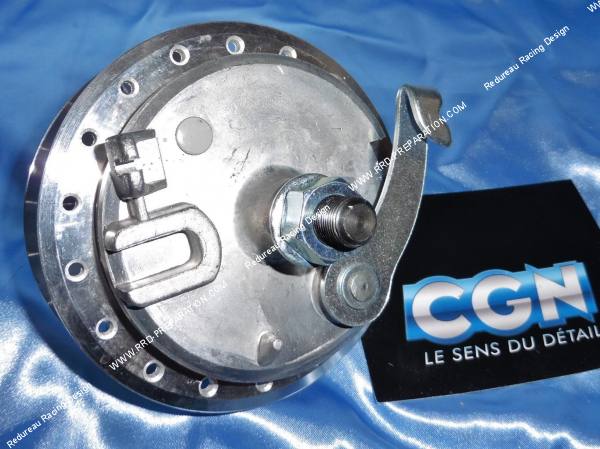 Photo du moyeu de roue arrière complet CGN pour PEUGEOT 103 SP Ø80mm 36 trous axe de 12mm (jante LEULEU)